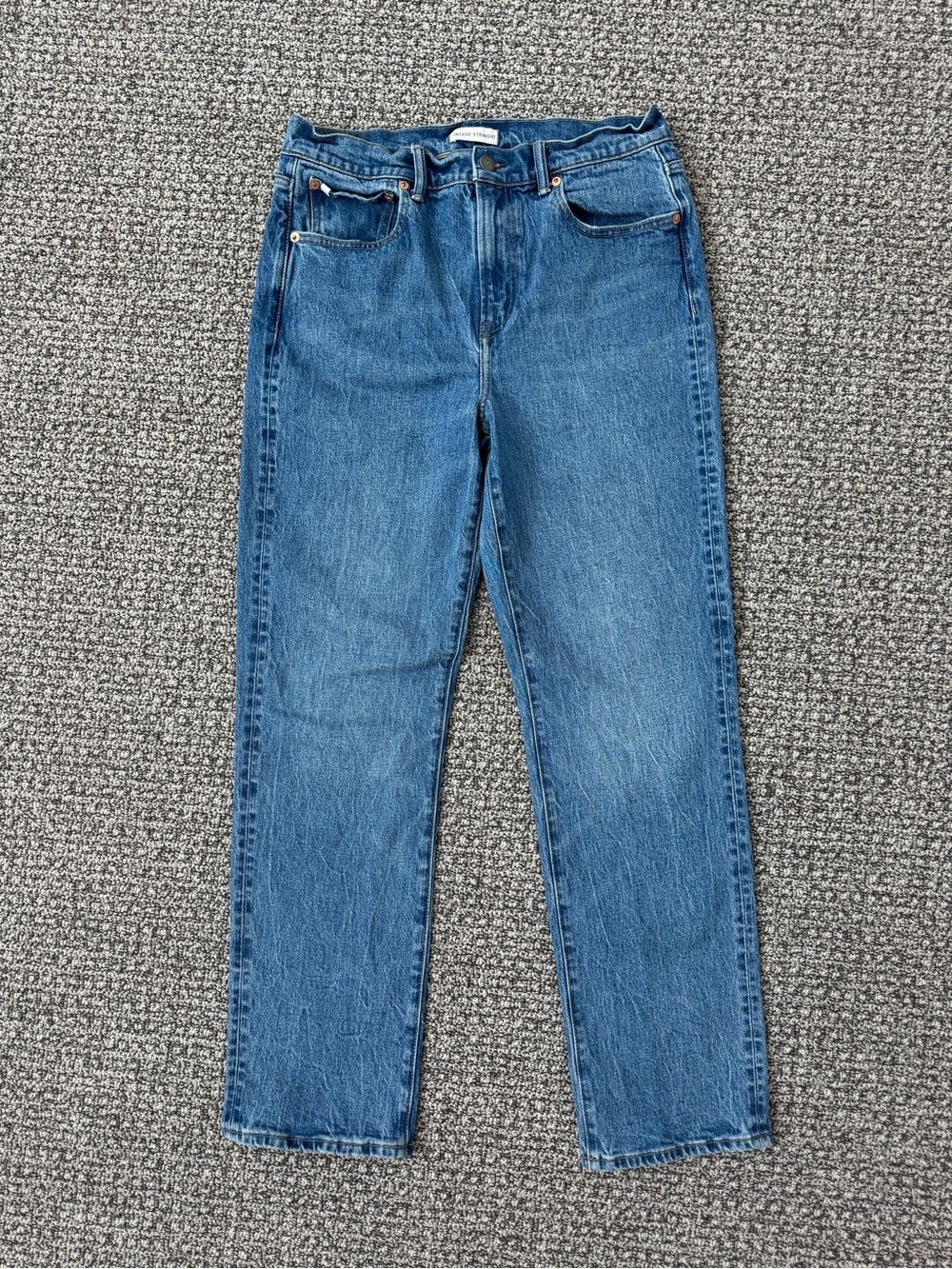 ae77 “Vintage Straight” Premium Blue Jeans